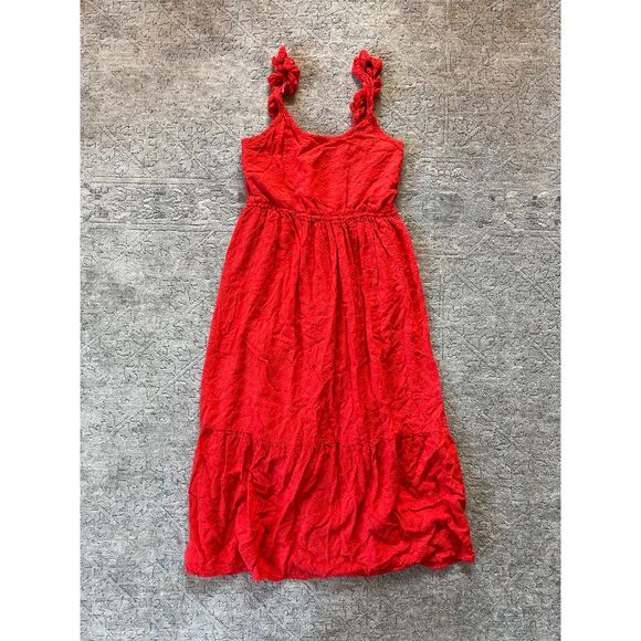 8 pcs Clothing Bundle Women Size XS Lot Fabletics AYBL Tilly's Red Midi Dress - Picture 9 of 15